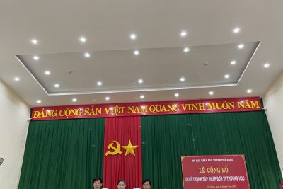 Lễ công bố quyết định thành lập trường MN Trà Phong và bổ nhiệm chức vụ lãnh đạo nhà trường MN Trà Phong